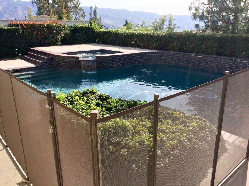 Removable Mesh Fence by Pool